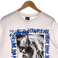 00's  STUSSY ステューシー LAURA TEE 半袖 Tシャツ ホワイト ブルー Size L 福生店