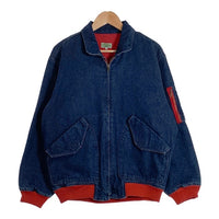 BLUE WAY ブルーウェイ ジップアップ デニムジャケット 赤リブ フライト インディゴ Size M 福生店