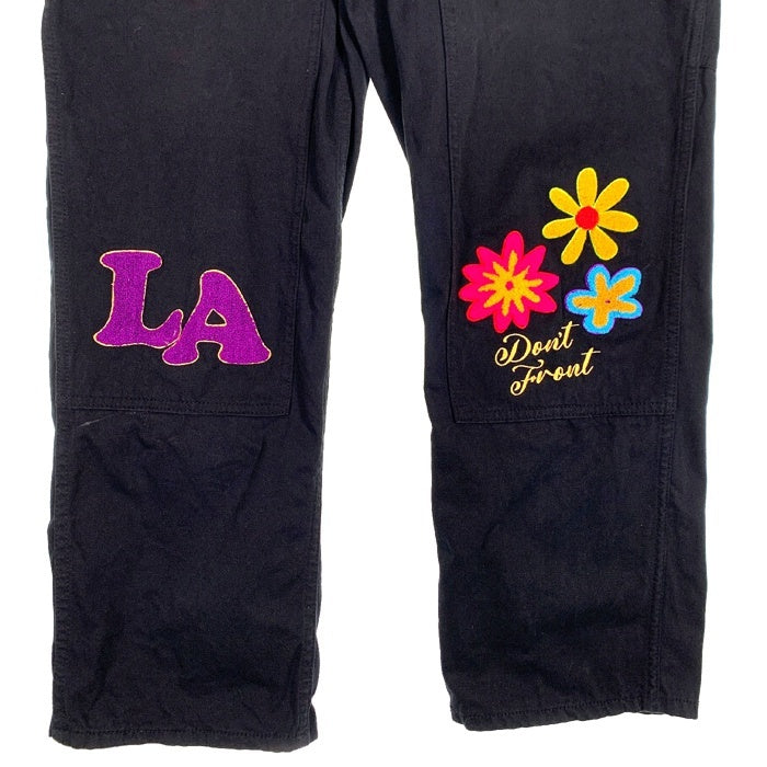 XLARGE エクストララージ DAISY DOUBLE KNEE WORK PANTS デイジーダブルニーワークパンツ ブラック 101231031008 Size 34 福生店