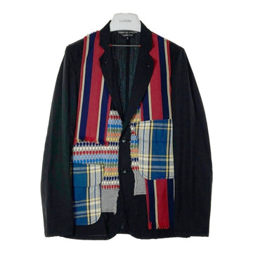 COMME des GARCONS HOMME PLUS コムデギャルソンオムプリュス AD2009 PE-J021 パッチワーク テーラードジャケット ブラック sizeXS 瑞穂店