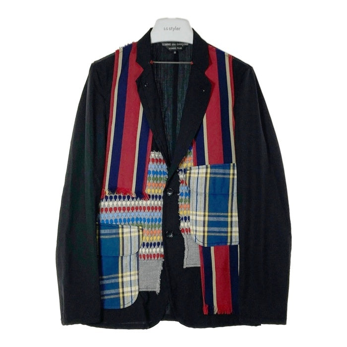 COMME des GARCONS HOMME PLUS コムデギャルソンオムプリュス AD2009 PE-J021 パッチワーク テーラードジャケット ブラック sizeXS 瑞穂店