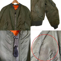 90`s ALPHA アルファ MA-1 フライトジャケット セージグリーン USA製 82790J Size XL 福生店