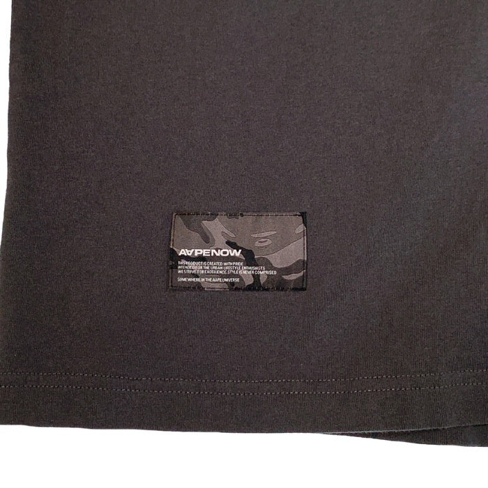 AAPE エーエイプ NOW TEE ラバーパッチ Tシャツ チャコールグレー AAPTEM1245XXK Size XXL 福生店