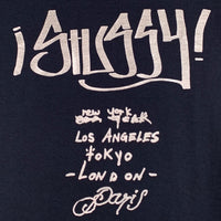 STUSSY ステューシー ワールドツアー プリントTシャツ ネイビー メキシコ製 Size M 福生店