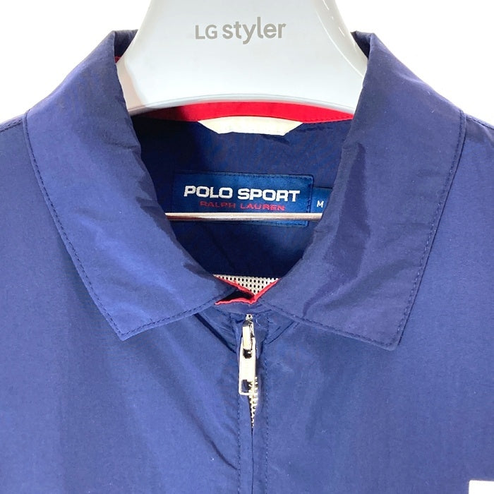 POLO SPORT RALPH LAUREN ポロスポーツ ラルフローレン Tech Harrington テック ハリントンジャケット ネイビーxホワイト sizeM★汚れ有 瑞穂店