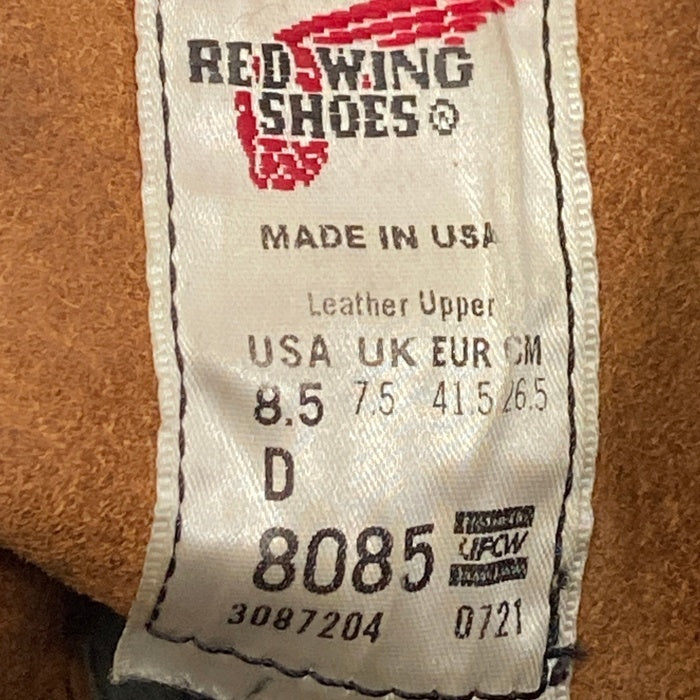RED WING レッドウィング 8085 Iron Ranger アイアンレンジャー レザーワークブーツ ブラウン 07/21 Size 26.5cm 瑞穂店