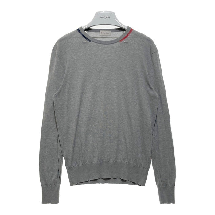 MONCLER モンクレール 17AW MAGLIONE TRICOT GIROCOLLO ROUND NECK JUMPER グレー sizeM※品質タグ欠損 瑞穂店
