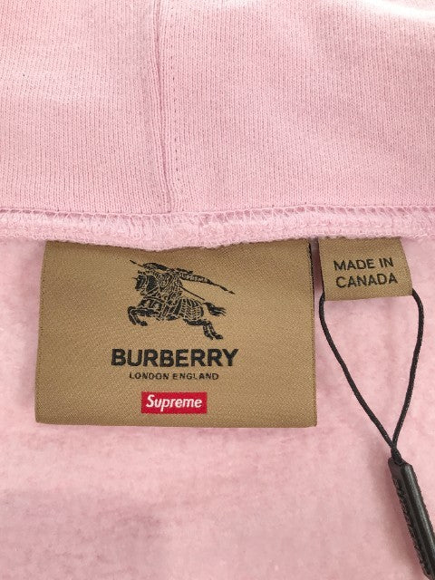 SUPREME シュプリーム × BURBERRY バーバリー 22SS Box Logo Hooded Sweatshirt スウェットパーカー ピンク Size XL 福生店