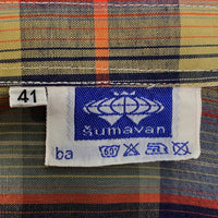 sumavan ユーロ古着 チェックシャツ マルチ 長袖 スクエア 薄手 Size 41 福生店