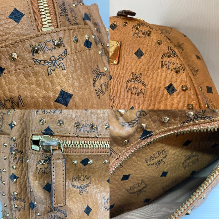 MCM エムシーエム スターク スタッズアウトライン ヴィセトスバックパック リュック ブラウン MMK8AVE61CO001 瑞穂店
