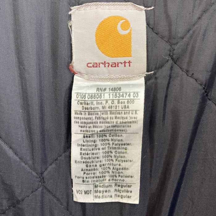 Carhartt カーハート V02 MDT 裏キルティングダックベスト 前後企業ロゴ ネイビー sizeM 瑞穂店