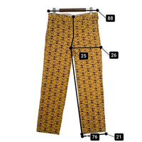 LIFE`S A BEACH ライフズアビーチ 復刻 スカルボーンプリント ワークパンツ イエロー Size L 福生店