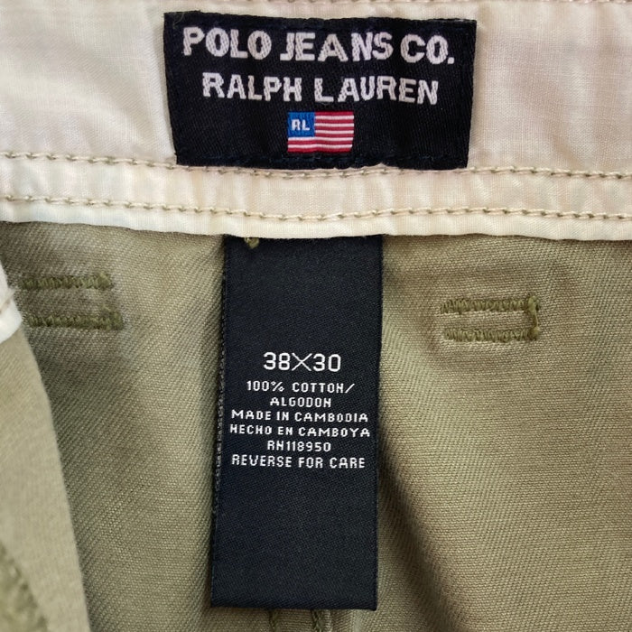 POLO JEANS ポロジーンズ RALPH LAUREN  ワイド カーゴパンツ カーキ sizeW38 瑞穂店