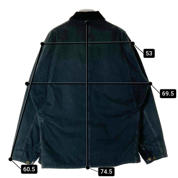 Carhartt カーハート 推定90's オフセットループ 裏ブランケット ミシガン チョアコート カバーオール ブラック size- 瑞穂店