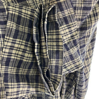 ARTS&SCIENCE アーツアンドサイエンス 0242-L6092-1211 チェック リネンブラウス シャツ プルオーバー ネイビー Size1 瑞穂店