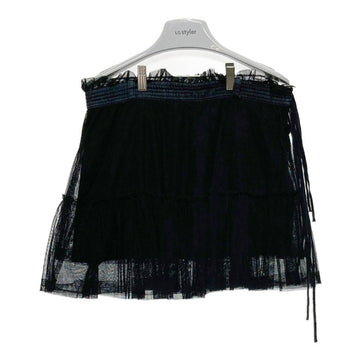 DIESEL ディーゼル フリル デニム切替 ミニスカート ブラック sizeS 瑞穂店