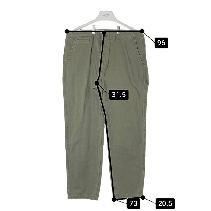 STANDARD CALIFORNIA スタンダードカリフォルニア ヘリンボーン テーパードパンツ オリーブ size36 瑞穂店