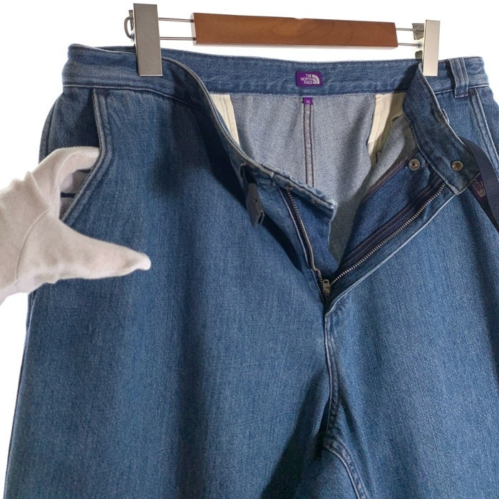 THE NORTH FACE PURPLE LABEL ノースフェイス パープル レーベル Denim Wide Tapered Field Pants デニムワイドテーパードフィールドパンツ ライトブルー NT5418N Size 36 福生店