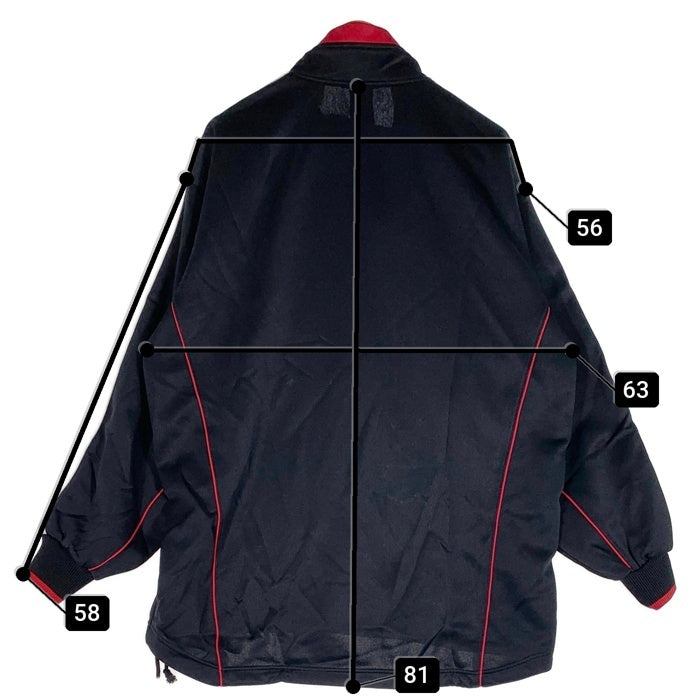 00's adidas アディダス トラックスーツ ハーフジッププルオーバートップ パンツ ジャージ ブラック 日本製 Size XO 福生店