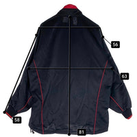 00's adidas アディダス トラックスーツ ハーフジッププルオーバートップ パンツ ジャージ ブラック 日本製 Size XO 福生店