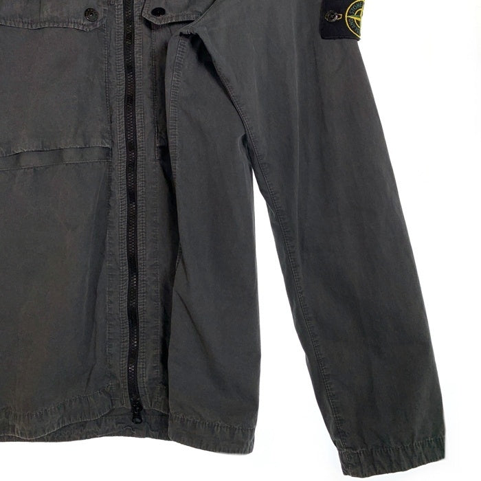 STONE ISLAND ストーンアイランド Overshirt オーバーシャツ ジップアップ チャコールグレー 7948425WN Size L 福生店