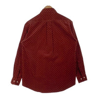 CHAPS RALPH LAUREN チャップス ラルフローレン ボタンダウン コーデュロイシャツ 総柄 ボルドー Size M 福生店