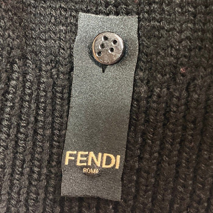 FENDI×Noel Fielding フェンディ×ノエル・フィールディング 21AW FZY463AH3E グラフィック総柄 プルオーバー ニットセーター ブラック×マルチ size50 瑞穂店