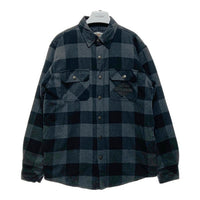 HARLEY DAVIDSON ハーレーダビッドソン 裏地キルティング チェックシャツ ブラック×グレー sizeM 瑞穂店