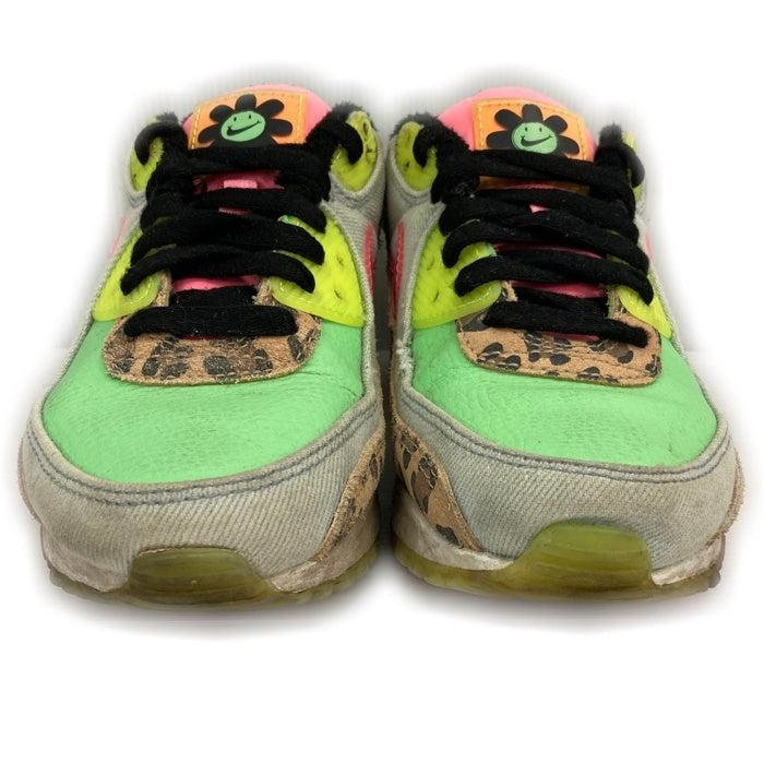 NIKE ナイキ AIR MAX 90LX Denim Leopard Print スニーカー ライムグリーン CW3499-300 Size23.5cm 瑞穂店