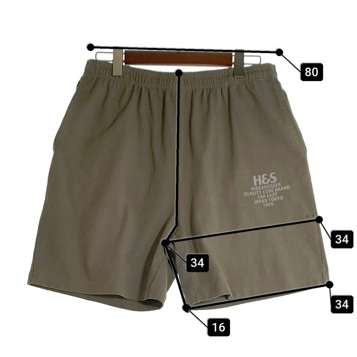 HIDE AND SEEK ハイドアンドシーク 26SS H&S Short コットン イージーショーツ ショートパンツ ベージュ HP-040726 Size L 福生店