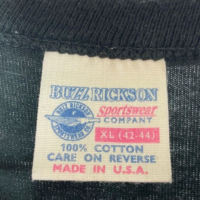 BuzzRickson's バズリクソンズ BR79195 フライトジャケット塾 半袖Tシャツ ブラック sizeXL 瑞穂店