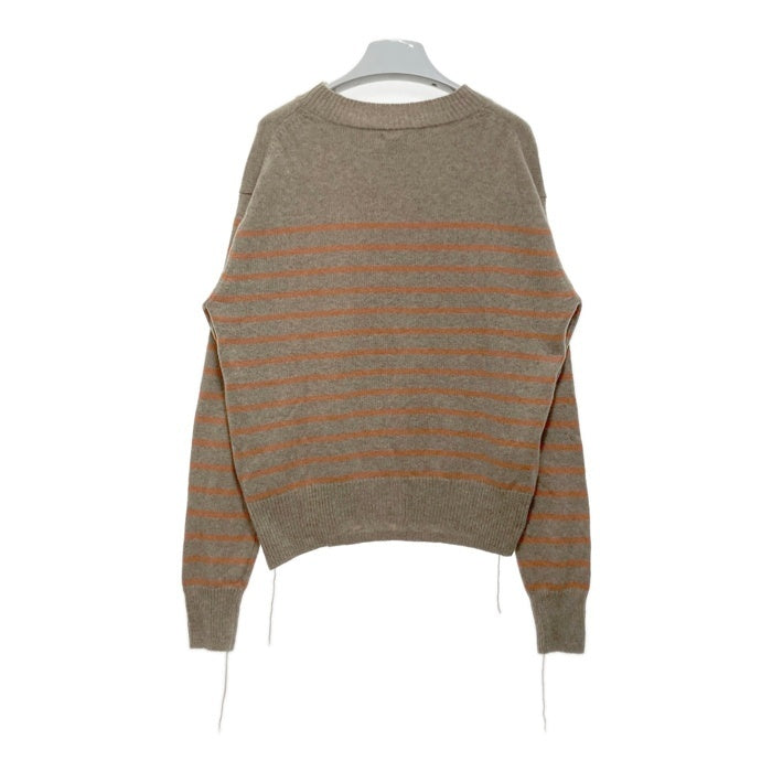 MASU エムエーエスユー 19AW PABLO SWEATER パブロ ウールニットボーダーセーター ブラウン オレンジ MUFW-KN0291 Size 46 瑞穂店
