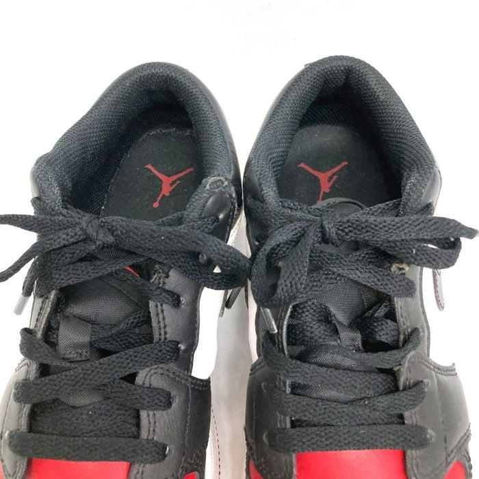 NIKE ナイキ 553560-161 GS Air Jordan 1 Low Bred Toe スニーカー ブラックxレッド size23.5cm 瑞穂店