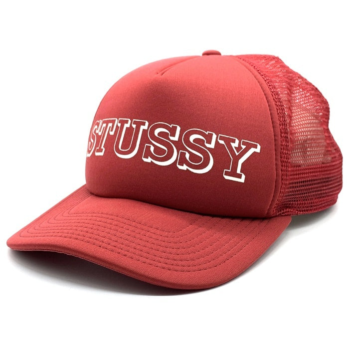 STUSSY ステューシー CAPZ ロゴプリント スナップバック メッシュキャップ レッド 福生店