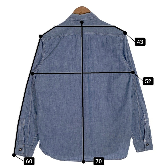 FREE WHEELERS フリーホイラーズ NEAL CASSADY シャンブレー ワークシャツ ブルー Size 16 福生店