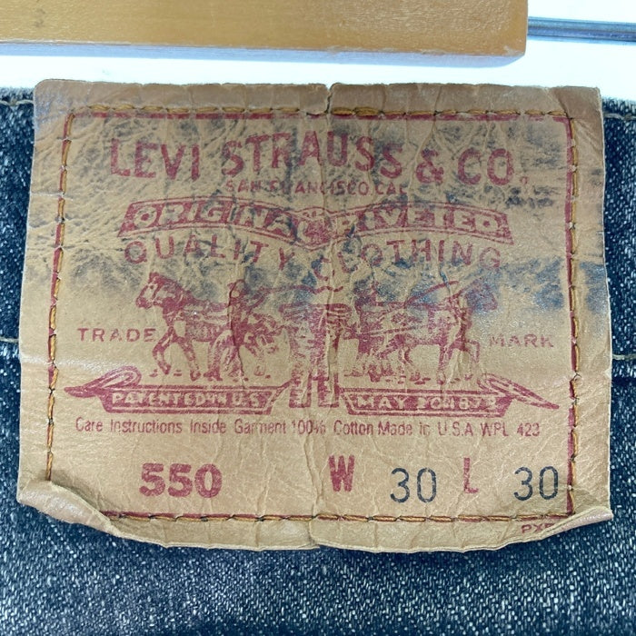 Levi’s リーバイス 550 ボタン裏532 USA製 先染めブラック デニムパンツ ブラック size30 瑞穂店