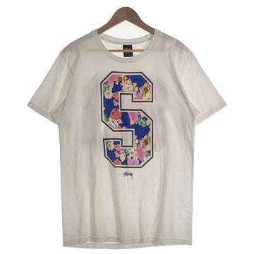 STUSSY ステューシー Sロゴフラワー プリントTシャツ ホワイト メキシコ製 Size M 福生店
