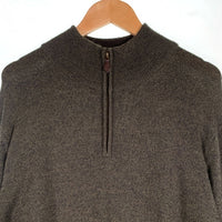 Brooks Brothers ブルックスブラザーズ ウール ハーフジップ プルオーバーニットセーター モスグリーン Size XL 福生店