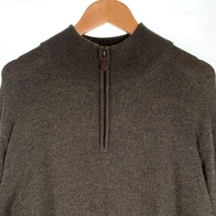 Brooks Brothers ブルックスブラザーズ ウール ハーフジップ プルオーバーニットセーター モスグリーン Size XL 福生店