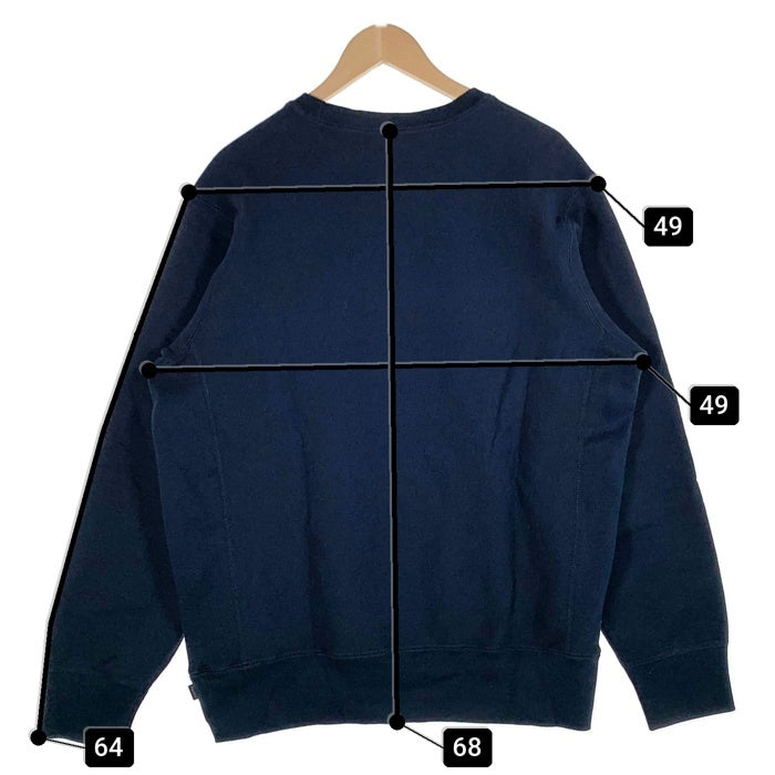SUPREME シュプリーム 18AW Box Logo Crewneck Sweatshirt ボックスロゴ クルーネックスウェットトレーナー ネイビー 同色ボックス Size M 福生店