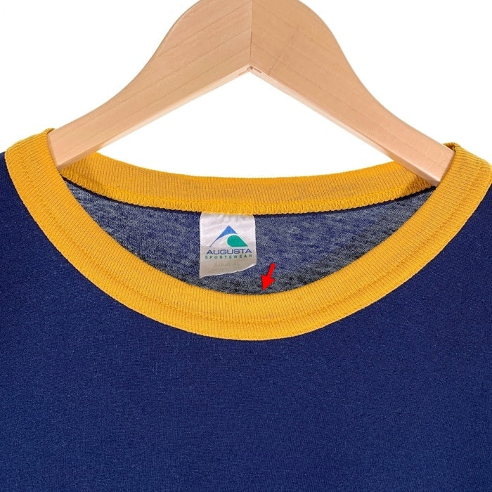 90's Boy Scouts of America ボーイスカウト プリントリンガー Tシャツ ネイビー イエロー AUGUSTA Size XL 福生店