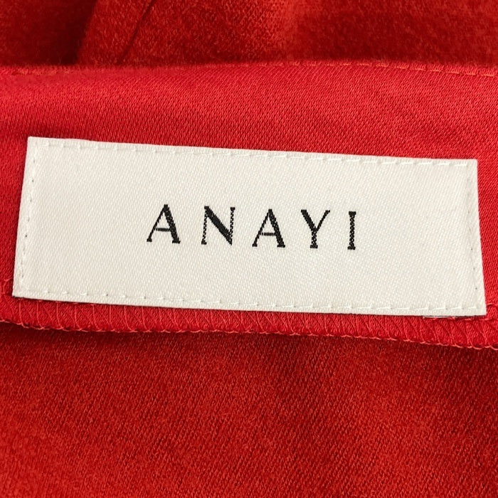 ANAYI アナイ ウール フレア ワンピース レッド size36 瑞穂店