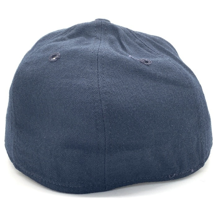 80-90's New Era ニューエラ POOR HOUSE プアハウス スケートボーダーズ 刺繡 ベースボールキャップ ネイビー ウール USA製 Size 約56cm 福生店