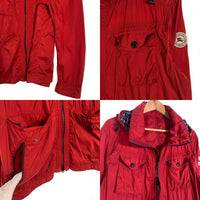 BURBERRY BLACK LABEL バーバリーブラックレーベル ナイロン ジップアップジャケット レッド D1F09-709-16 Size LL 福生店