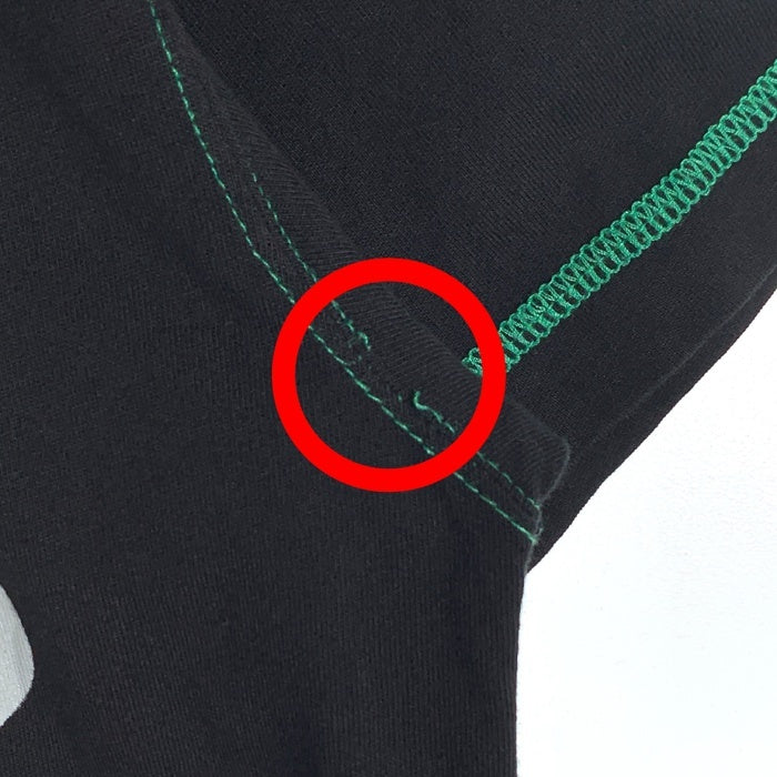 EVISU エヴィス カモメプリント Tシャツ ブラック ステッチグリーン Size 38 福生店