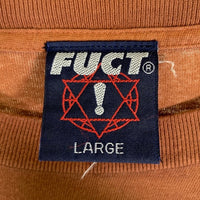 90's FUCT ファクト NYC SKATE エヌワイシースケート L/S T Shirt 長袖 Tシャツ ブラウン シルバー Size L 福生店