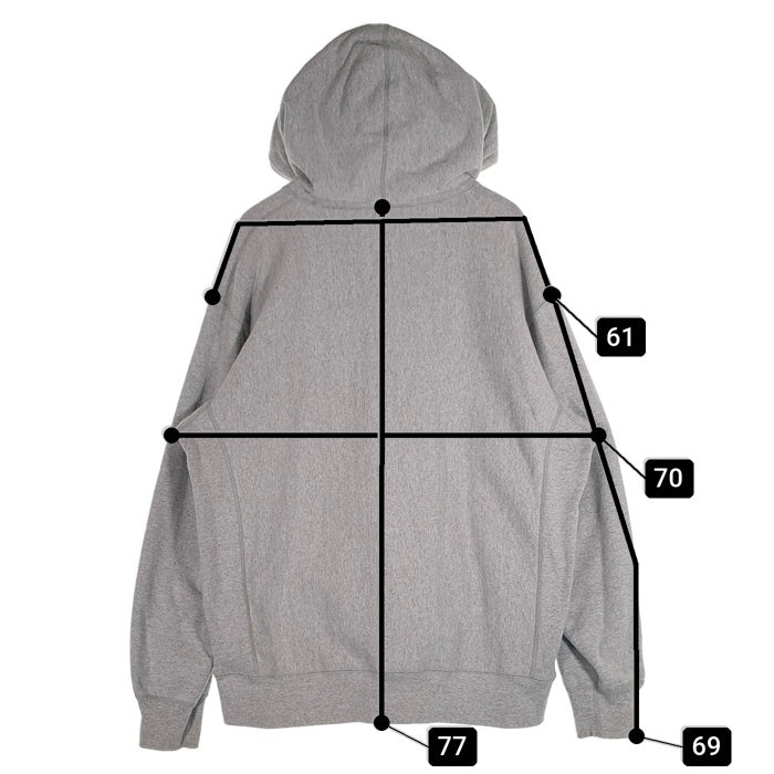 SUPREME シュプリーム 21AW Arabic Logo Hooded Sweatshirt アラビックロゴ プルオーバースウェットパーカー グレー モコモコ Size XXL 福生店