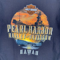 Harley-Davidson ハーレーダビッドソン PEARL HARBOR REMEMBER プリントTシャツ ブラック 2019コピーライト Size L 福生店