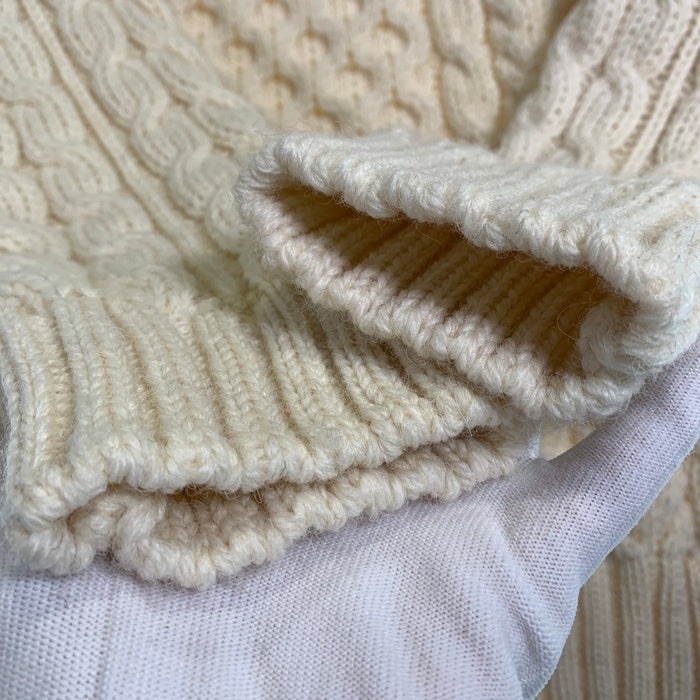 L.L.Bean エルエルビーン フィッシャーマンセーター ウール プルオーバー ケーブル アイボリー 264682 Size M 福生店