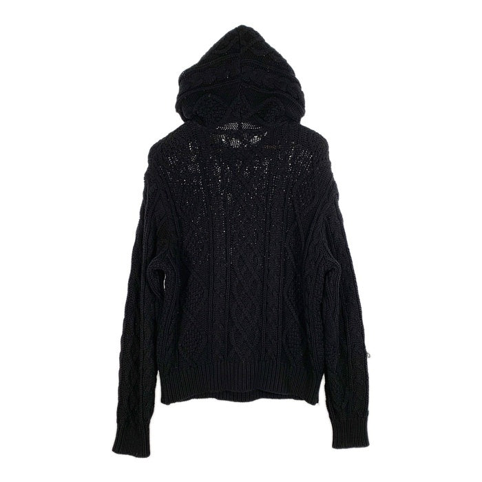 GOOD ENOUGH グッドイナフ コットン ケーブルニットプルオーバーパーカー ブラック Size M 福生店